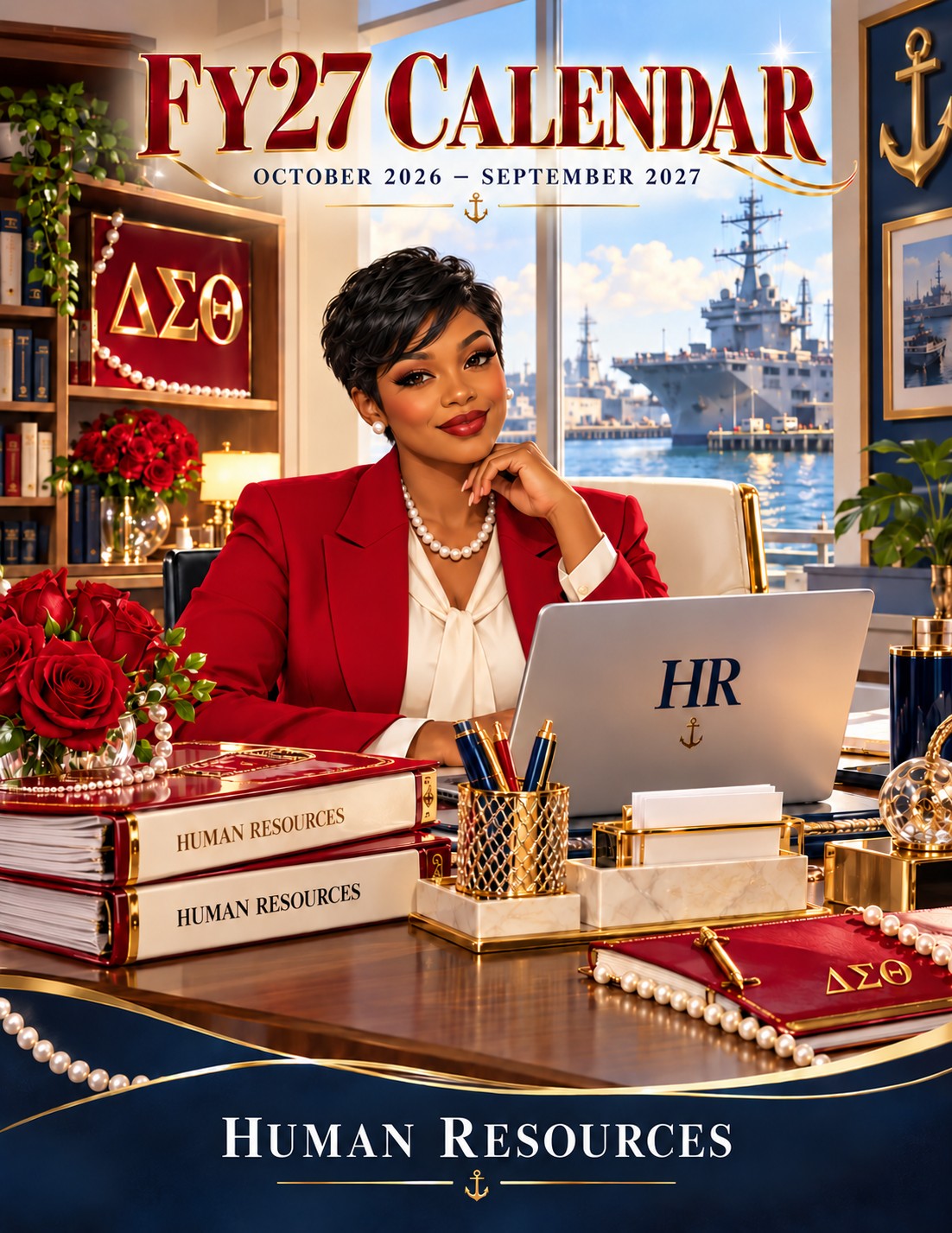 Human Resources FY27 calendar design example