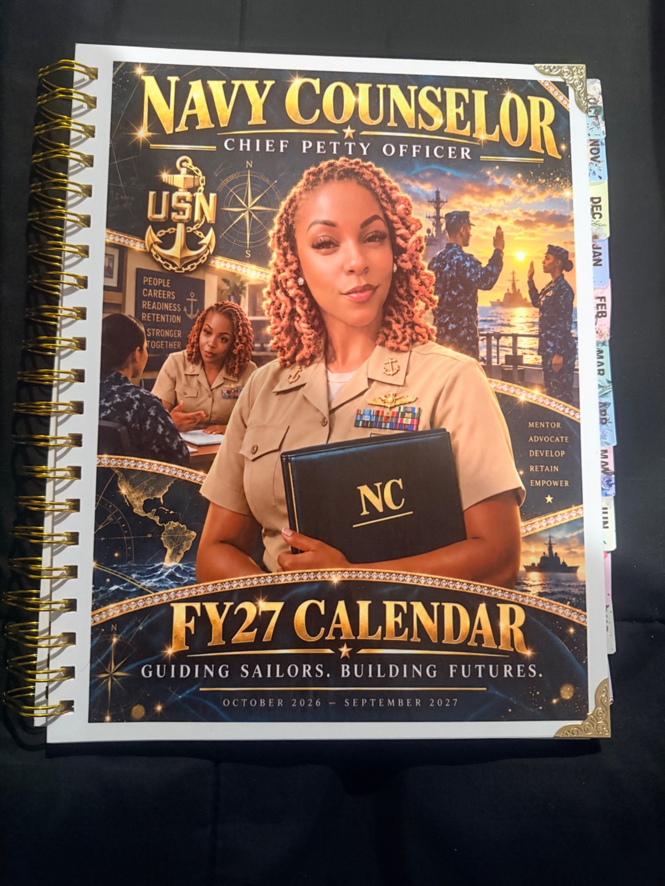Navy Counselor Chief FY27 calendar design example