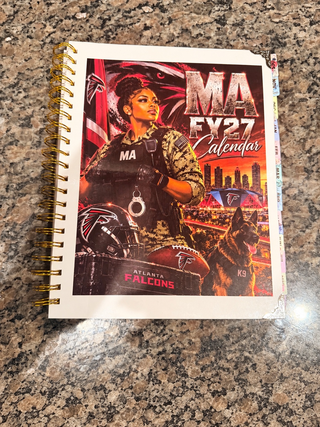 MA + Atlanta Football FY27 calendar design example