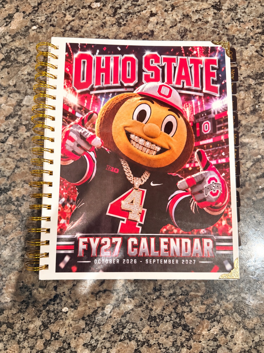 Ohio State Football FY27 calendar design example